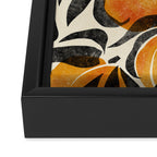 Peaches - marigold & black Framed Canvas Print Gallery Image 3