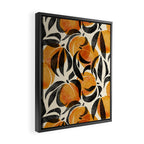 Peaches - marigold & black Framed Canvas Print Gallery Image 2