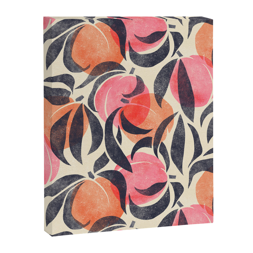 Peaches - pink & midnight  Canvas Print Gallery Image 8