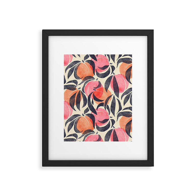 Peaches - pink & midnight  Framed Art Print Gallery Image 6