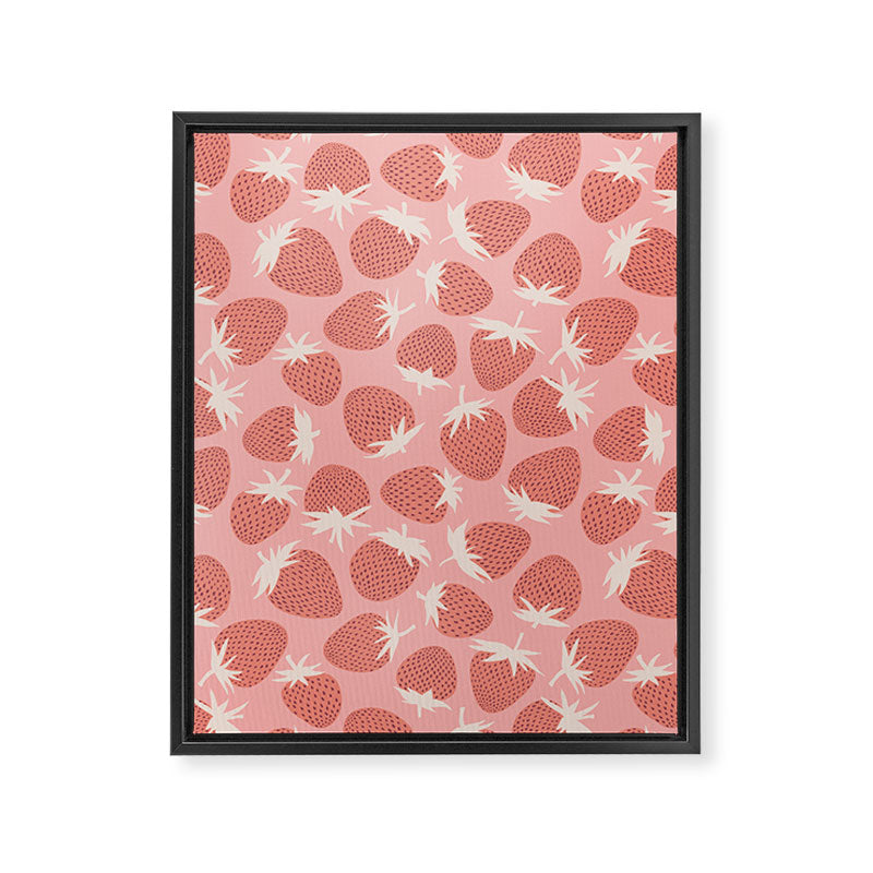 Pink Strawberries Framed Canvas Print Gallery Image 8