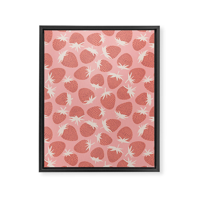 Pink Strawberries Framed Canvas Print Gallery Image 1