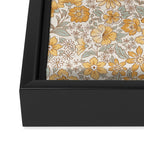 Posey - gold and sage Framed Canvas Print Gallery Image 3