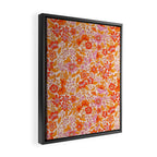 Posey - orange and pink Framed Canvas Print Gallery Image 2