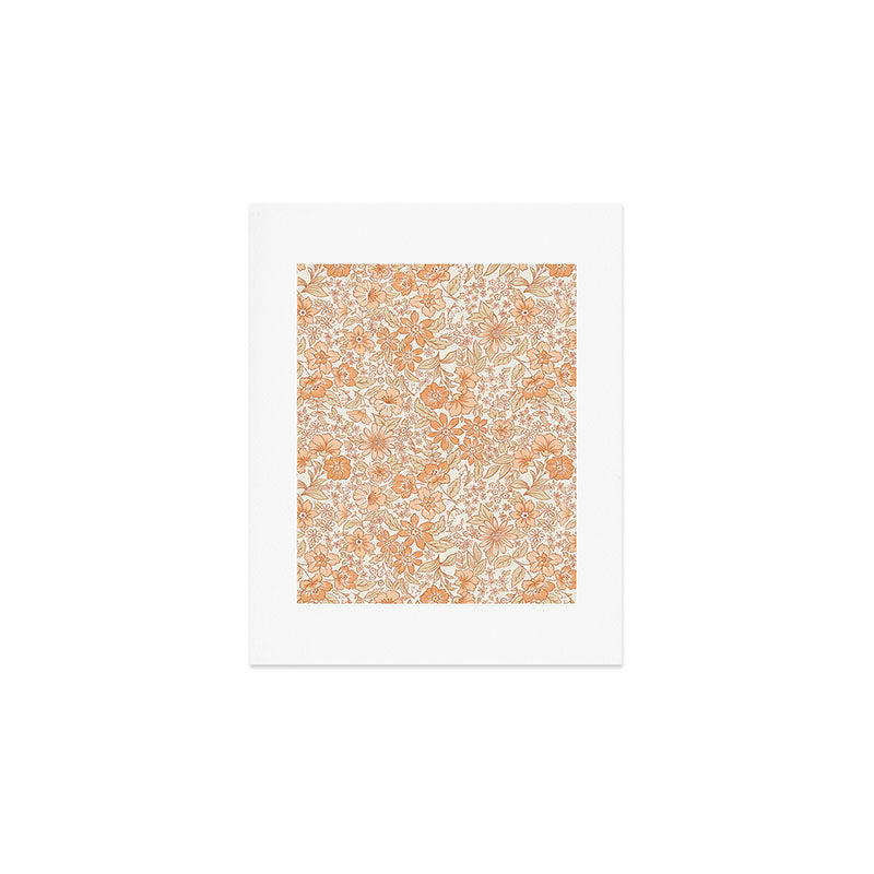 Posey - peach Art Print Gallery Image 1