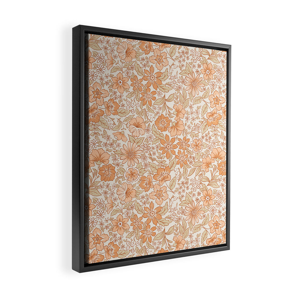 Posey - peach Framed Canvas Print Gallery Image 2