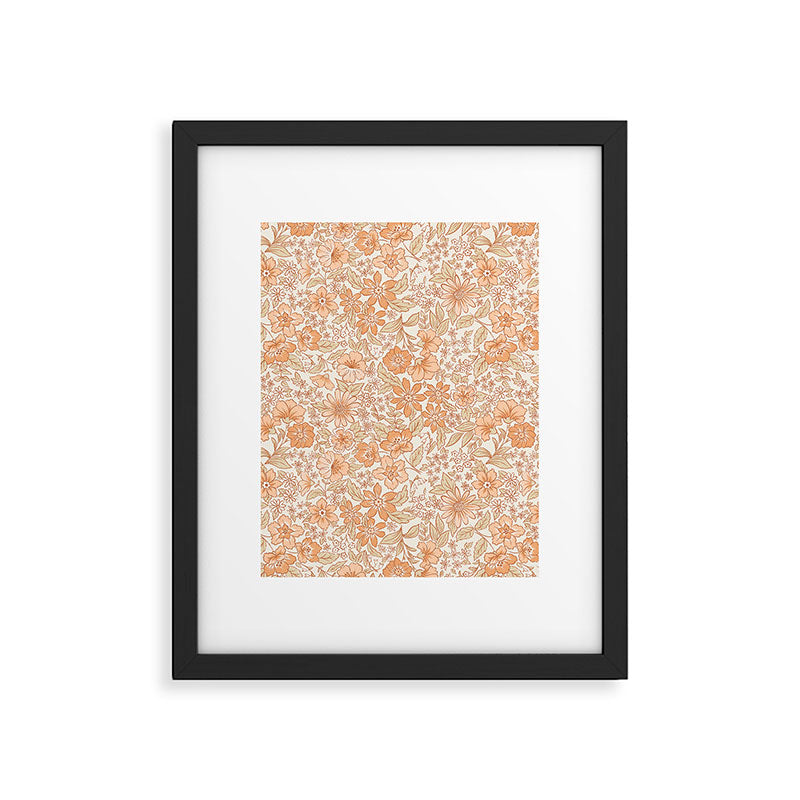 Posey - peach Framed Art Print Gallery Image 6
