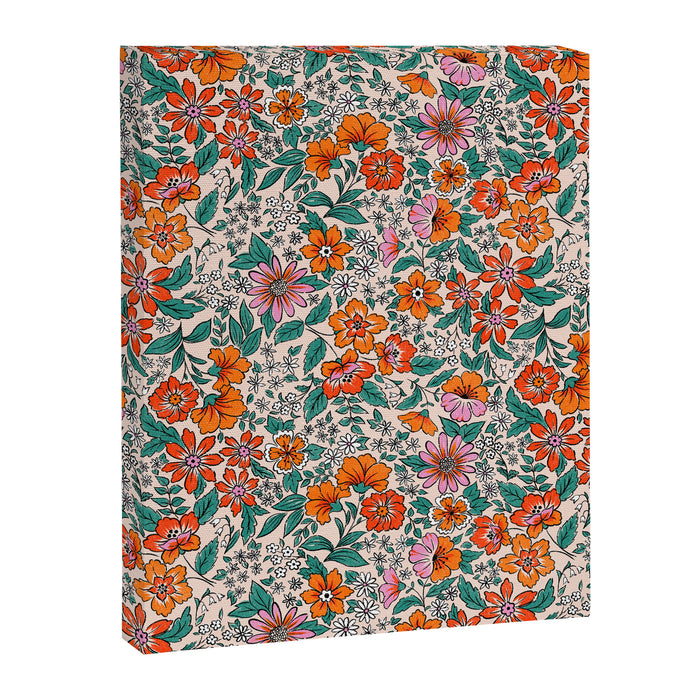 Posey - pink, orange, and teal Canvas Print Gallery Image 1
