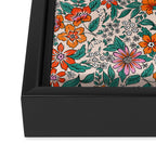 Posey - pink, orange, and teal Framed Canvas Print Gallery Image 3