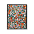 Posey - pink, orange, and teal Framed Canvas Print Gallery Image 8