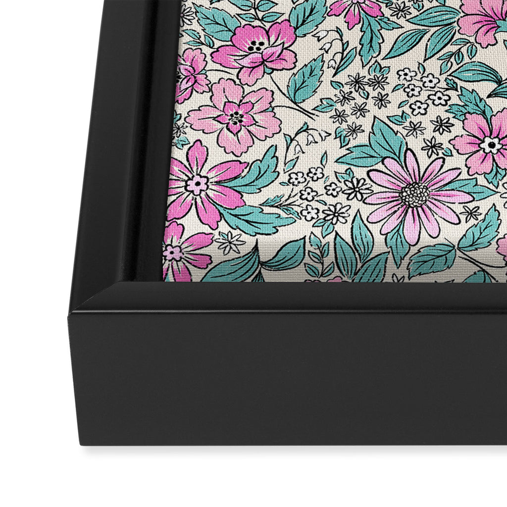 Posey - purple Framed Canvas Print Gallery Image 3