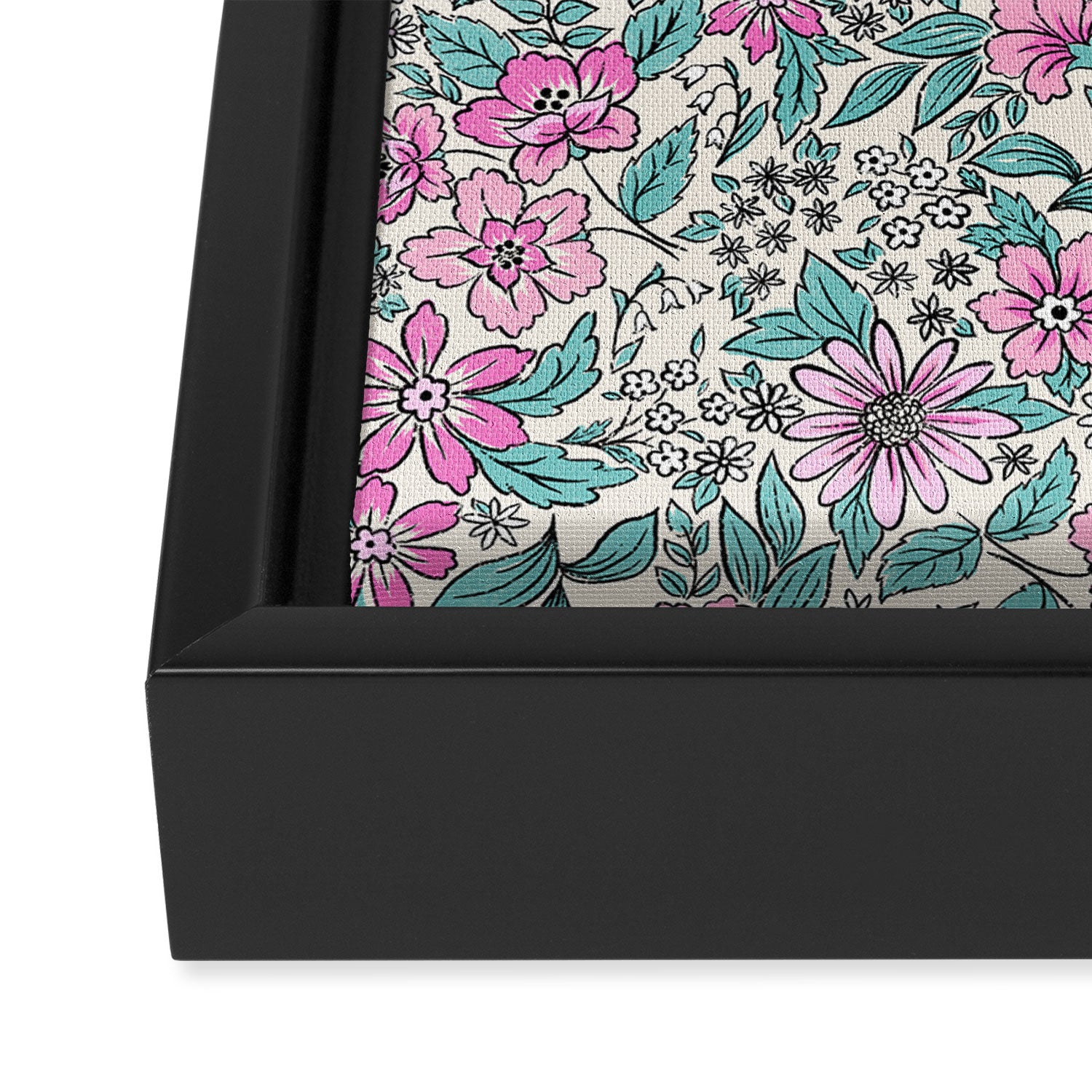 Posey - purple Framed Canvas Print Gallery Image 3