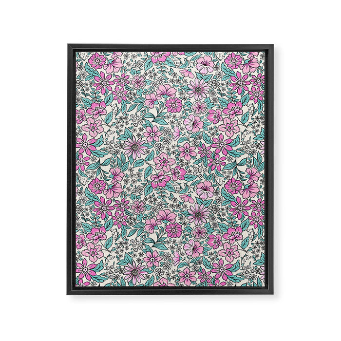 Posey - purple Framed Canvas Print Gallery Image 1