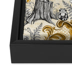 Rococo Raccoons - gold Framed Canvas Print Gallery Image 3
