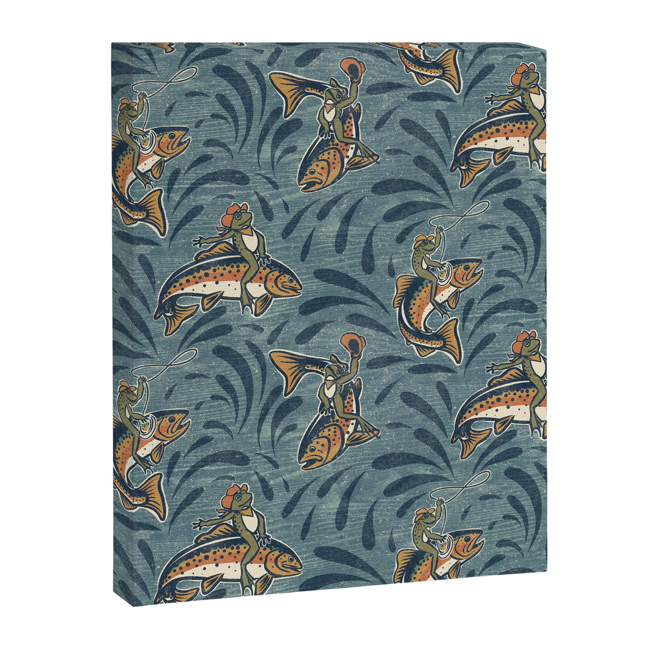 Rodeo Frogs - Blue Canvas Print Gallery Image 8