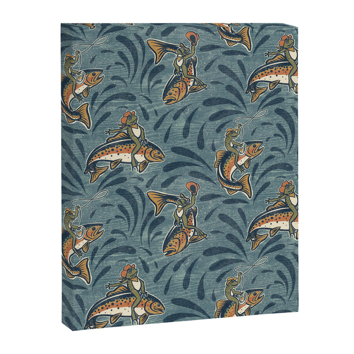 Rodeo Frogs - Blue Canvas Print Gallery Image 1