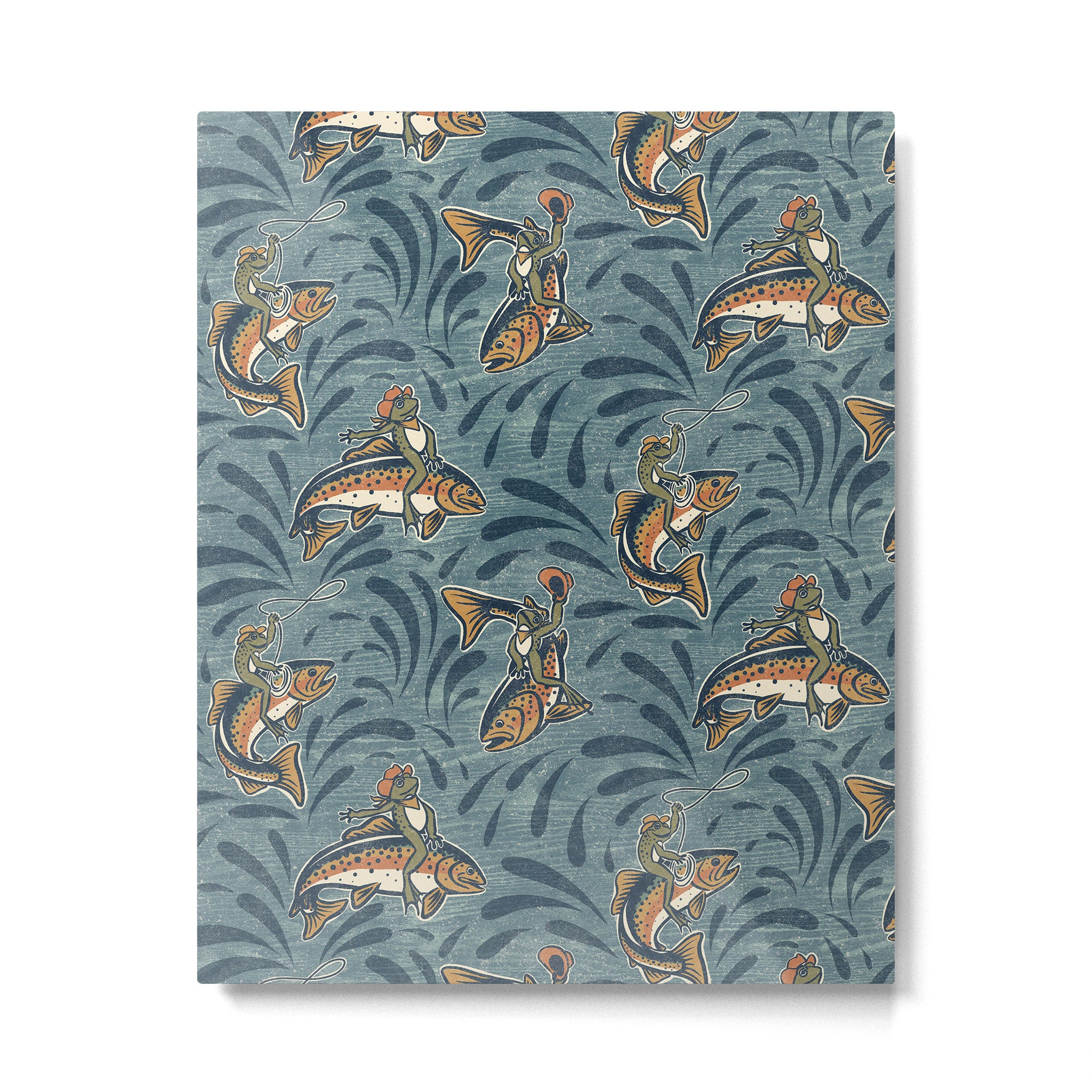 Rodeo Frogs - Blue Metal Print Gallery Image 6