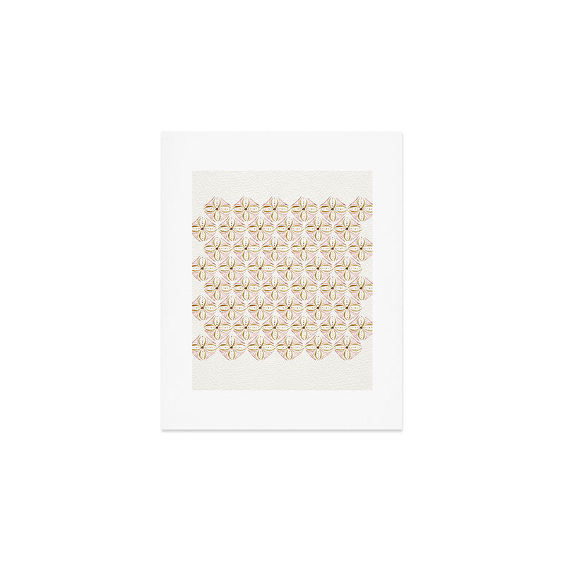 Rose Gold Watercolor Tile Art Print Gallery Image 1