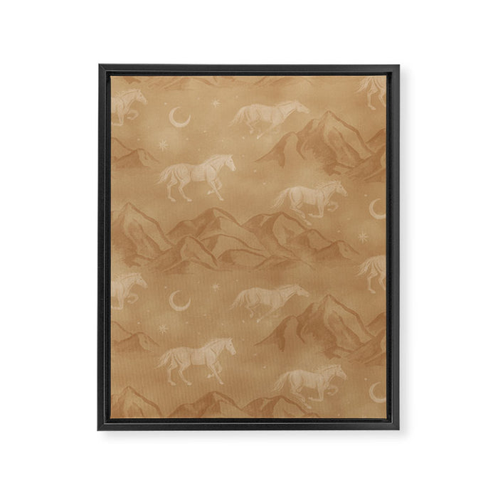 Run Wild - Caramel Framed Canvas Print Gallery Image 1