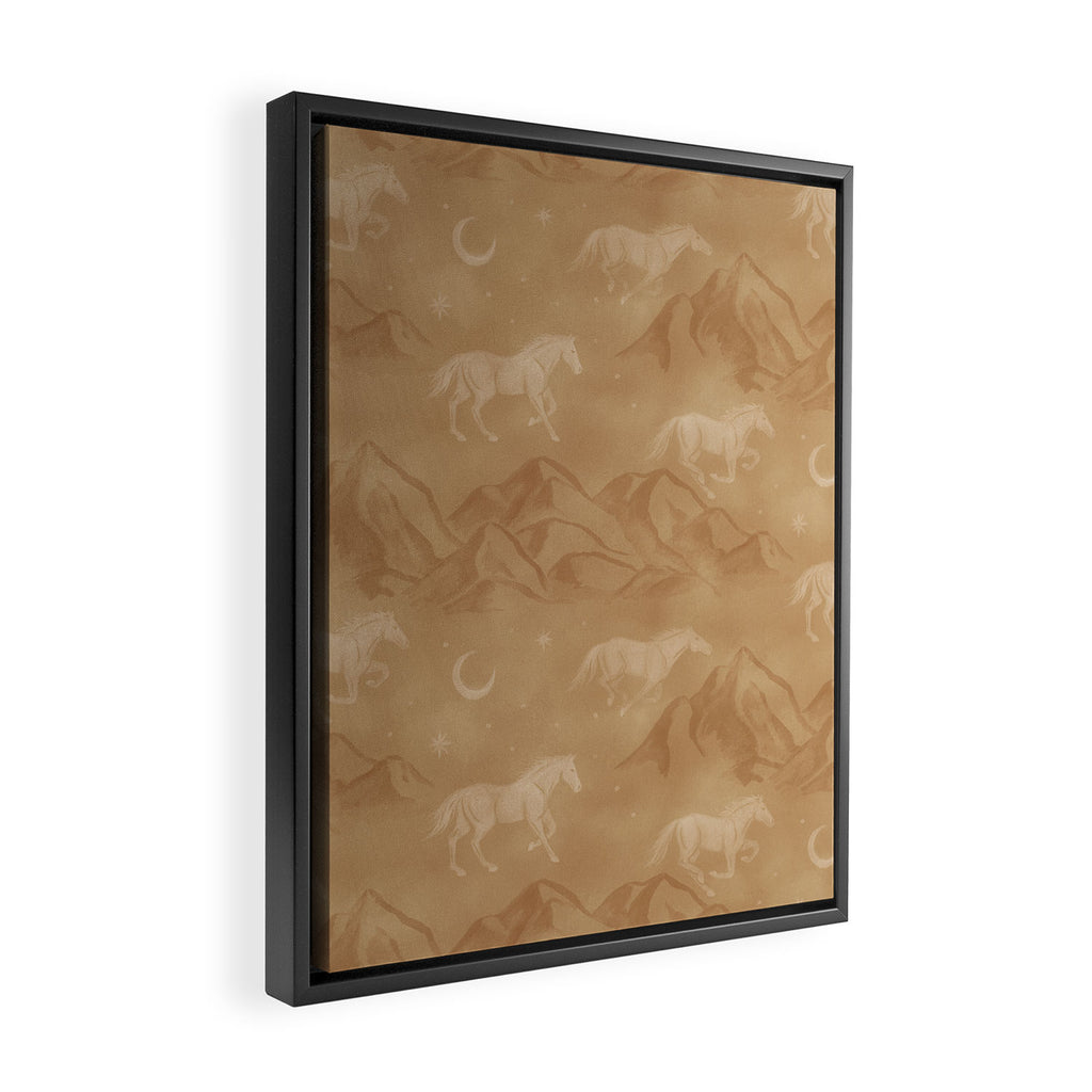 Run Wild - Caramel Framed Canvas Print Gallery Image 2