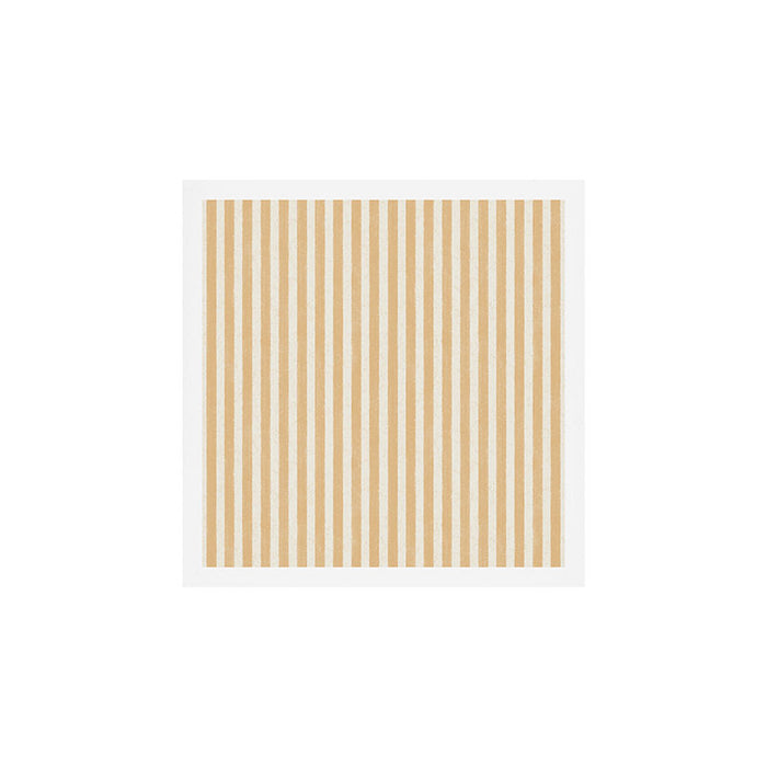 Rustic Paint Stripe - honey golden yellow and cream Art Print Gallery Image 1