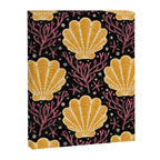 Seashell - marigold and black Canvas Print Gallery Image 8