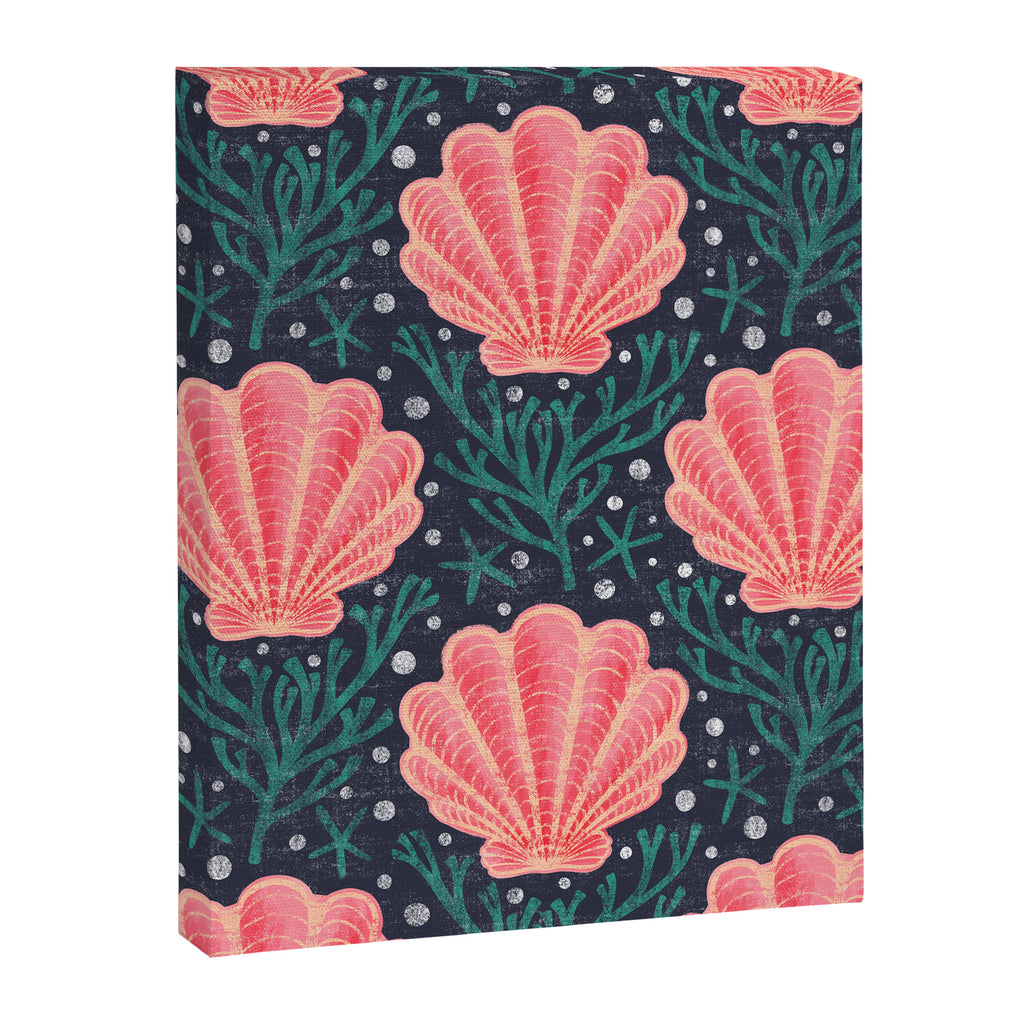 Seashell - pink and blue Canvas Print Gallery Image 8
