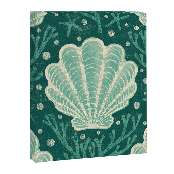 Seashell - sea green Canvas Print Gallery Image 1