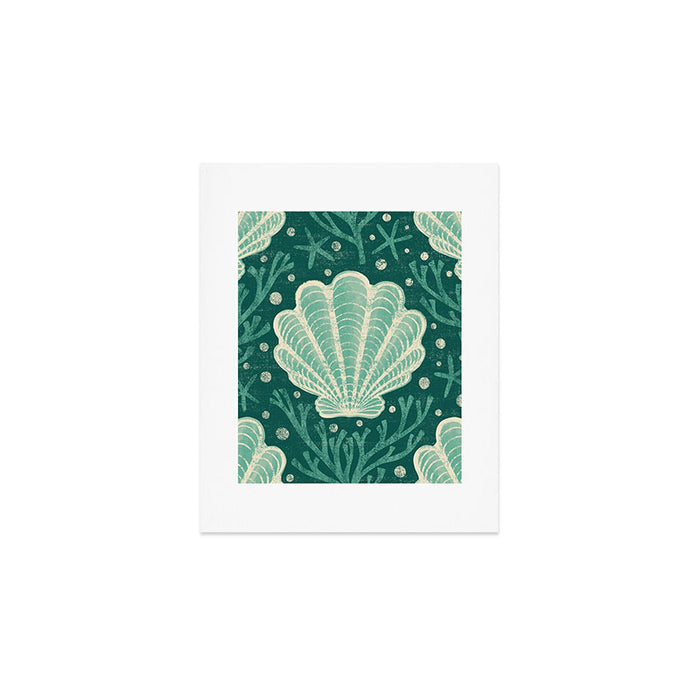 Seashell - sea green Art Print Gallery Image 1