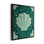Seashell - sea green Framed Canvas Print Gallery Image 2