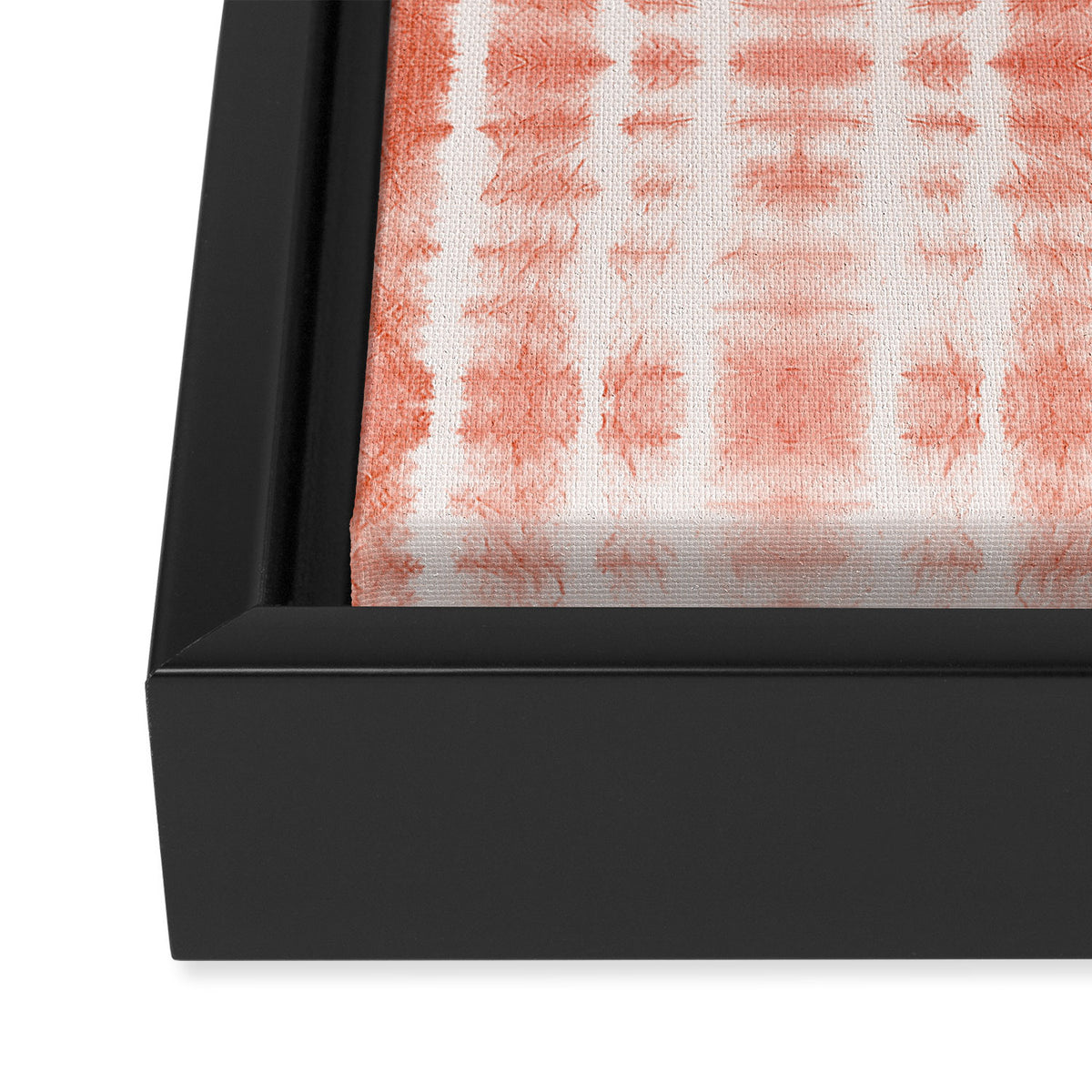 Shibori Stripe - Coral Blush Framed Canvas Print Gallery Image 3