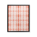 Shibori Stripe - Coral Blush Framed Canvas Print Gallery Image 8