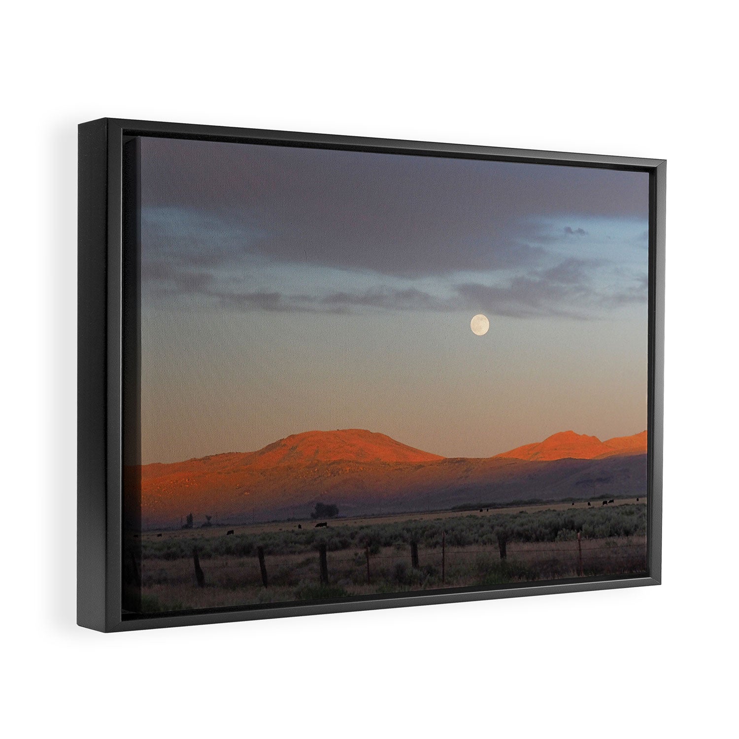 Sierra Valley Moonrise Framed Canvas Print Gallery Image 2