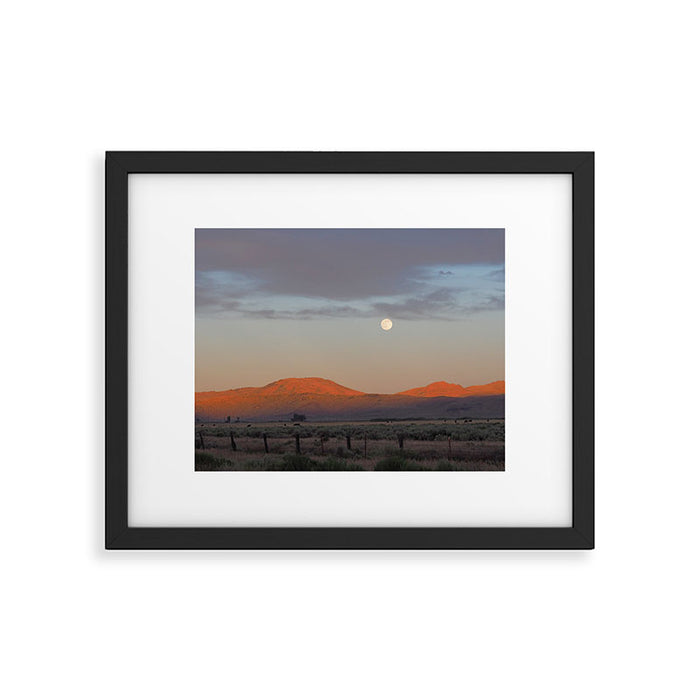 Sierra Valley Moonrise Framed Art Print Gallery Image 1