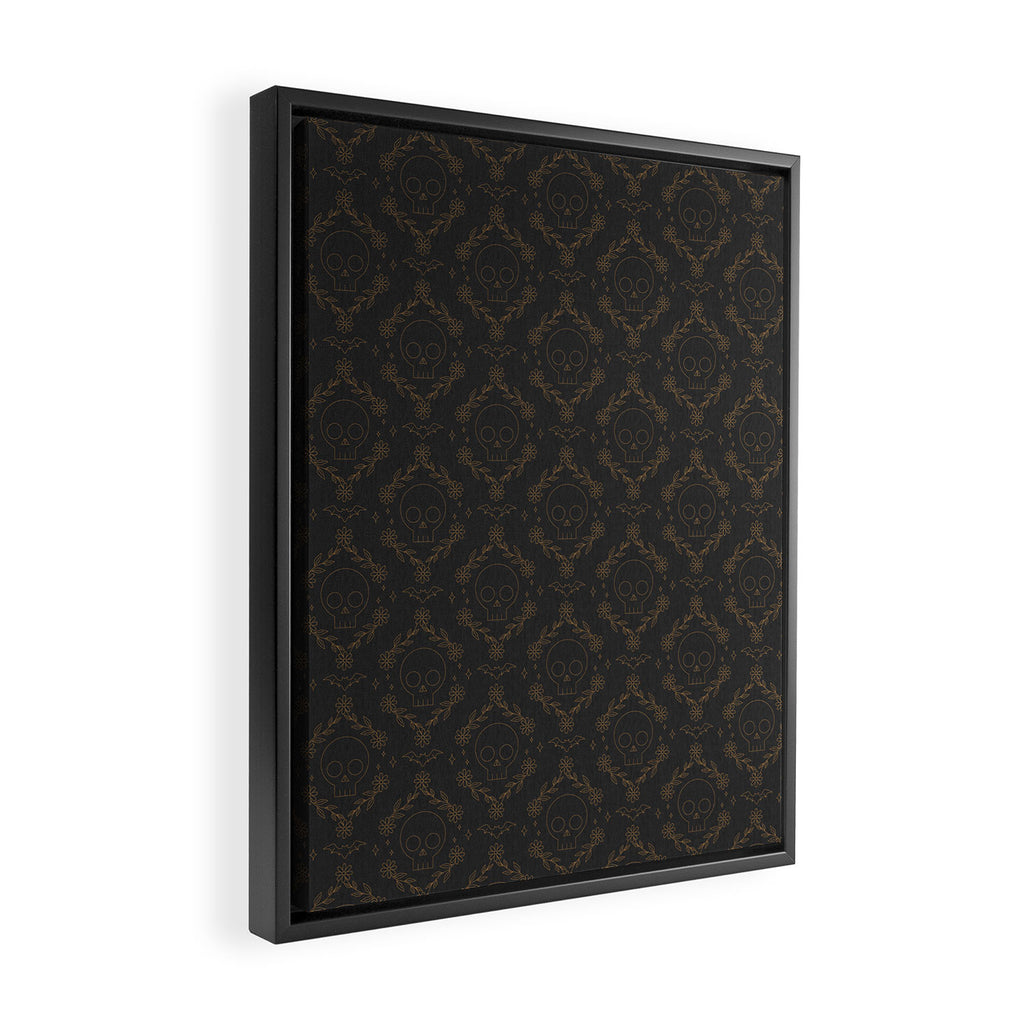 Skull Ogee Framed Canvas Print Gallery Image 2