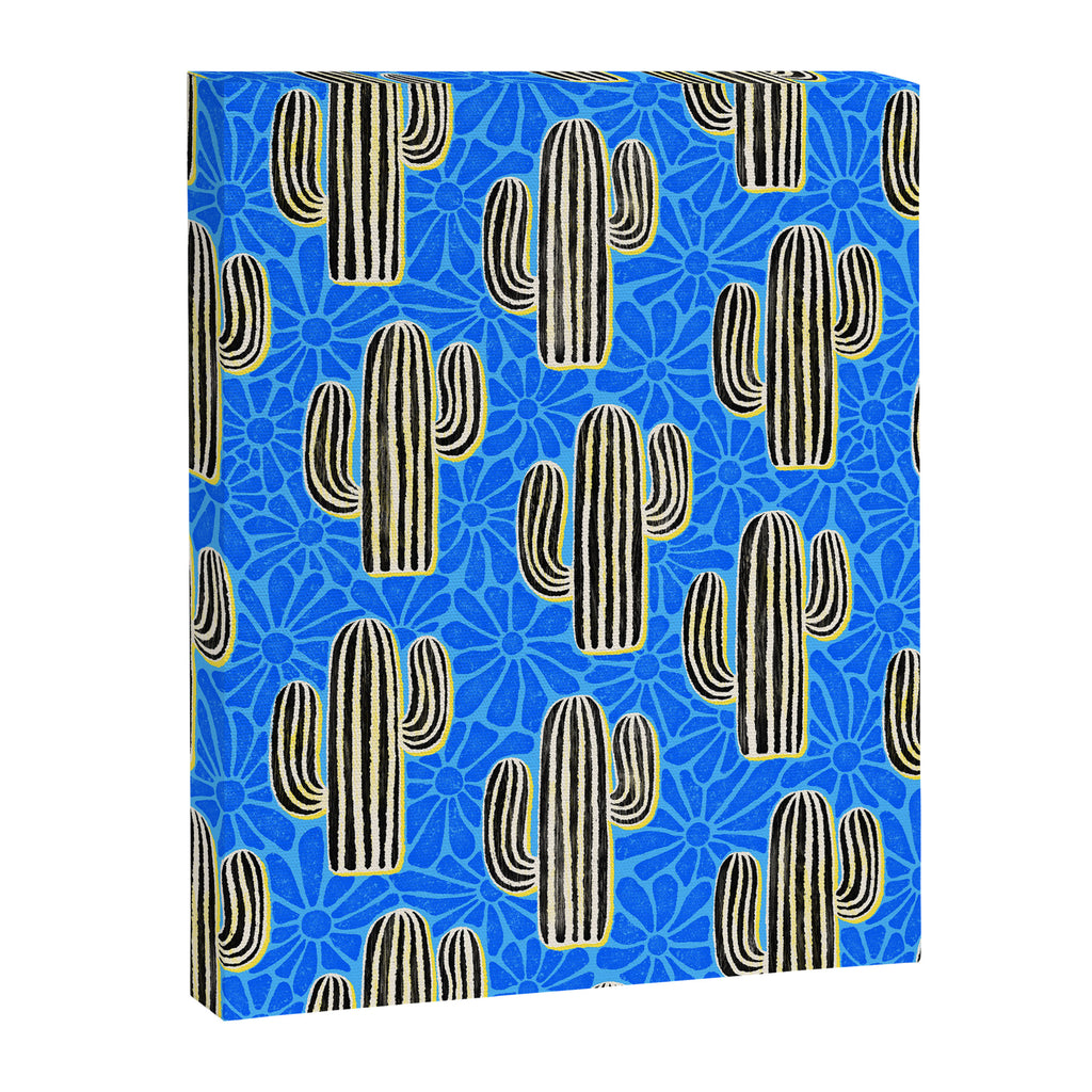Sonora - blue, yellow, black, and white Canvas Print Gallery Image 8