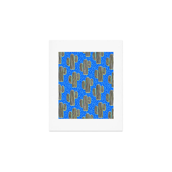 Sonora - blue, yellow, black, and white Art Print Gallery Image 1