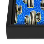 Sonora - blue, yellow, black, and white Framed Canvas Print Gallery Image 3