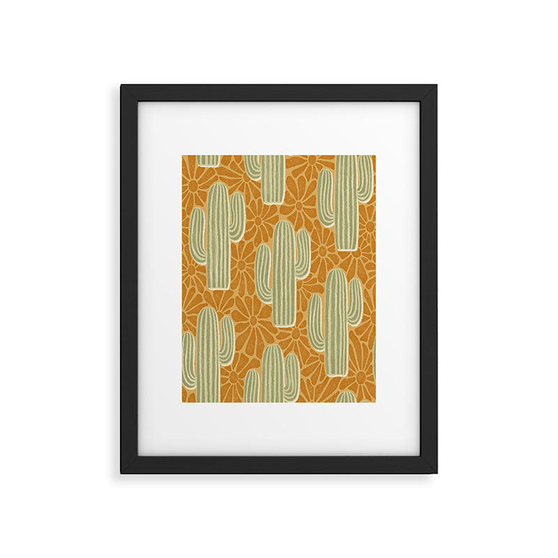 Sonora - gold and sage Framed Art Print Gallery Image 4