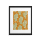 Sonora - gold and sage Framed Art Print Gallery Image 4