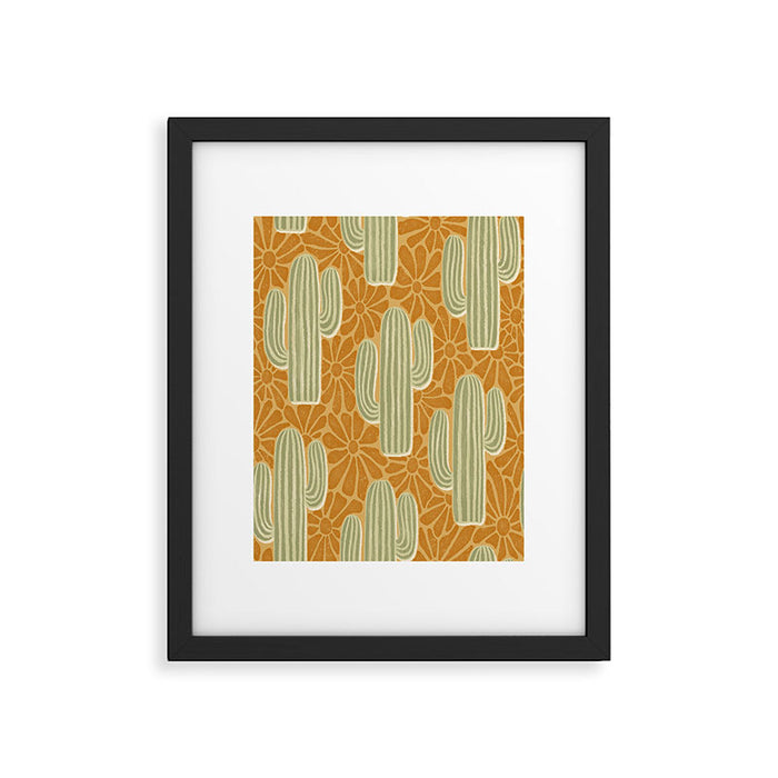 Sonora - gold and sage Framed Art Print Gallery Image 1