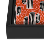 Sonora - red, pink, black, and white  Framed Canvas Print Gallery Image 3