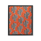 Sonora - red, pink, black, and white  Framed Canvas Print Gallery Image 8
