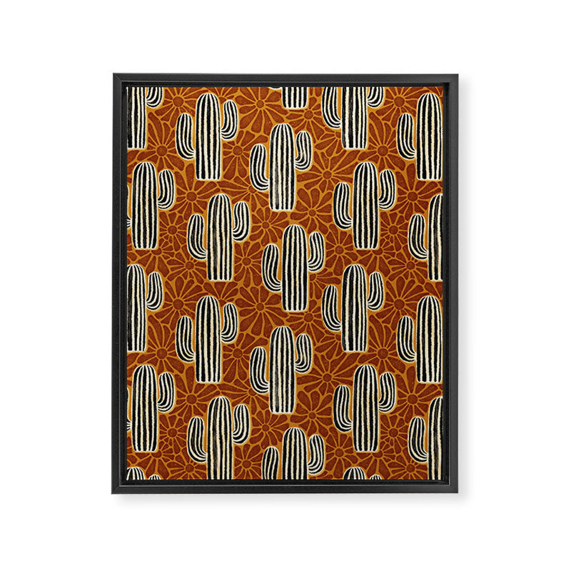 Sonora - Rust, gold, black and white Framed Canvas Print Gallery Image 8