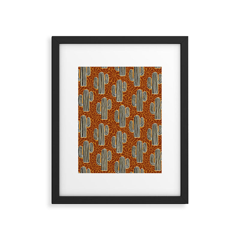 Sonora - Rust, gold, black and white Framed Art Print Gallery Image 6