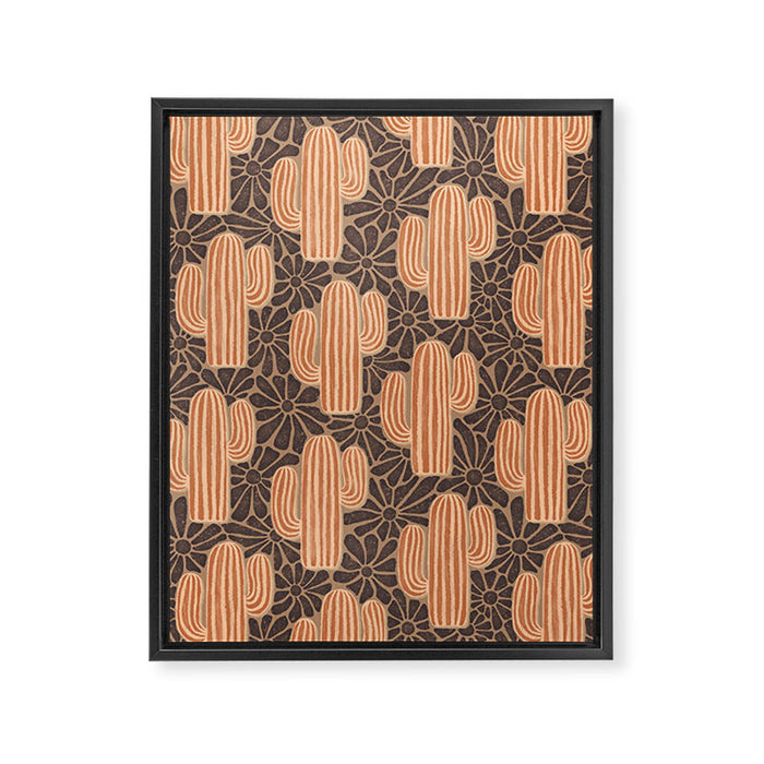 Sonora - terracotta, brown, and taupe Framed Canvas Print Gallery Image 1