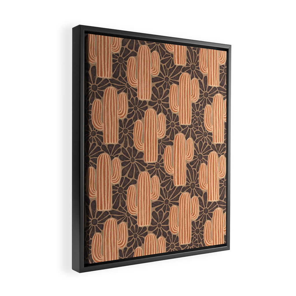 Sonora - terracotta, brown, and taupe Framed Canvas Print Gallery Image 2