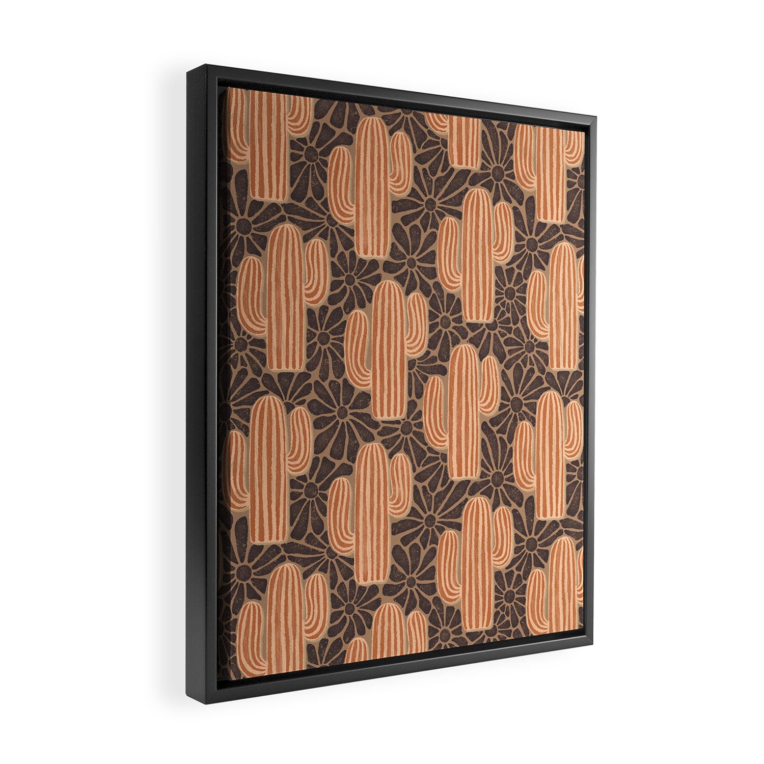 Sonora - terracotta, brown, and taupe Framed Canvas Print Gallery Image 2