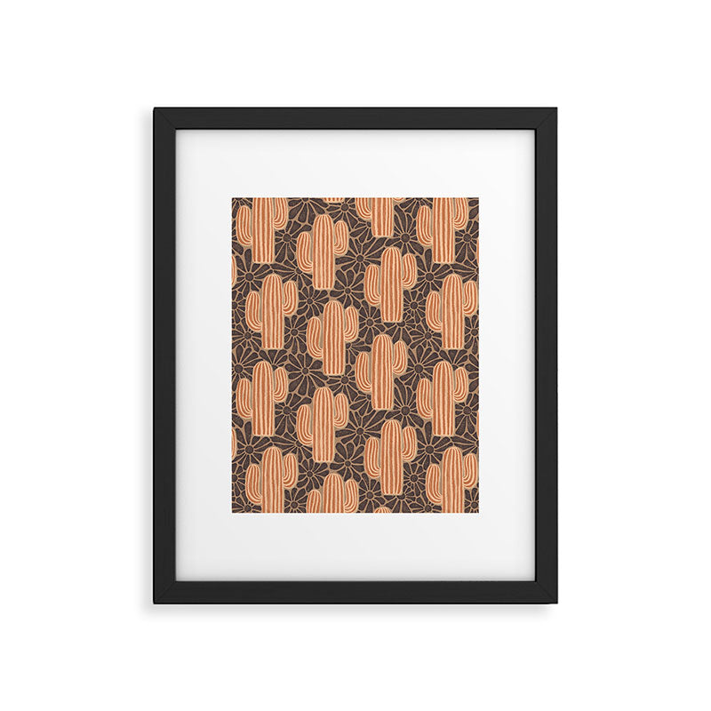 Sonora - terracotta, brown, and taupe Framed Art Print Gallery Image 6