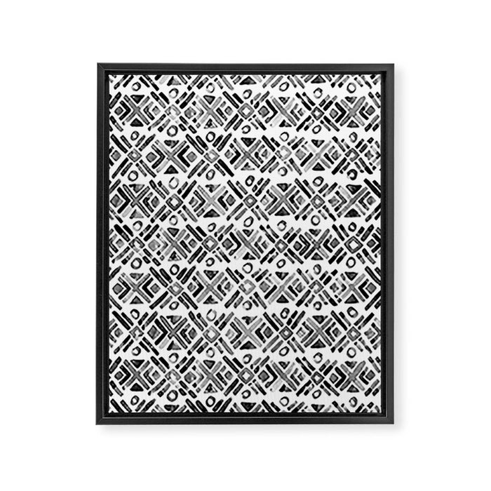 Sonoran Stripe - Black&White Framed Canvas Print Gallery Image 1